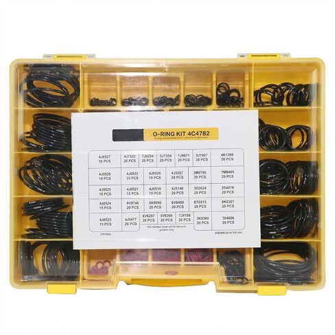 4C-4782 270-1528 O-Ring Kit with Precision Pick, NBR 90 Hydraulic Seal Assortment Fits CAT Caterpillar Excavator, High Pressure SAE STOR ORFS Fitting Sealing Sets, 32 Sizes - 580PCS in Kuwait