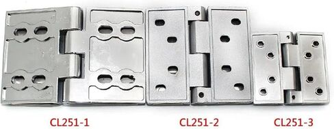 CL251-3 Bright Chrome Large Hinge Aluminum Profile Electrical Box Folding Flat Leaf 1Pcs in Kuwait