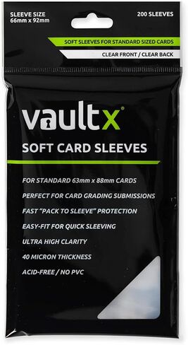 Vault X (400 Pack) - 200 Toploaders 35pt & 200 Penny Sleeves - 3" x 4" Rigid Card Holders + Soft Sleeves for Trading Cards in Kuwait