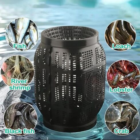 Turtle Traps for Ponds | Fish Trap | Fishing Net Cage for Shrimp Crab Traps | EEL River | Pinfish Trap Saltwater | Portable Lightweight Fish Bait T-raps with 6m Rope for Freshwater Saltwater in Saudi Arabia