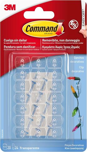 Command Decorative Hooks Transparent Strips 17026CLR, Colorless, Mini in Kuwait