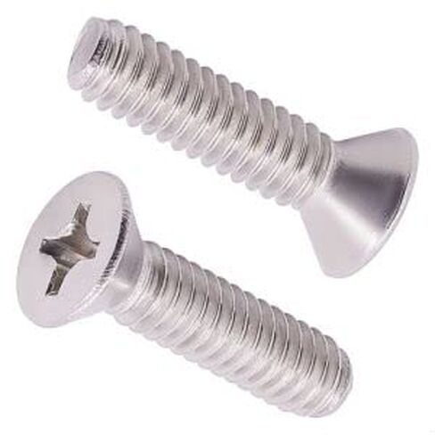 4-40 x 3/4" (100 pcs) Flat Head Machine Screws, 304 Stainless Steel (18-8), Phillips Drive, Cross Recessed Countersunk Head Screws, Coarse Thread UNC in Kuwait
