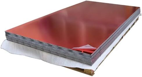 Set of 2 Red Acrylic Mirror Sheet,1/16" (1.5mm) Red Mirror Acrylic Plexiglass Plastic Sheet (Actual Size 11.875" x 11.875") in Kuwait