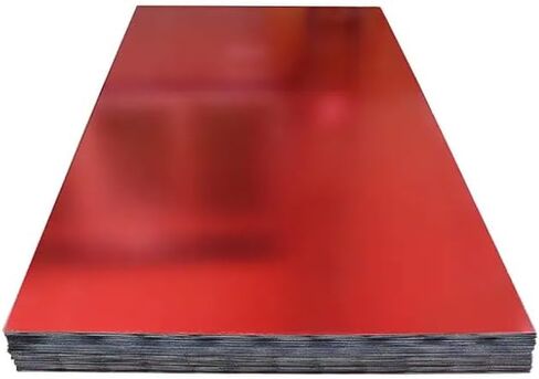 Set of 2 Red Acrylic Mirror Sheet,1/16" (1.5mm) Red Mirror Acrylic Plexiglass Plastic Sheet (Actual Size 11.875" x 11.875") in Kuwait