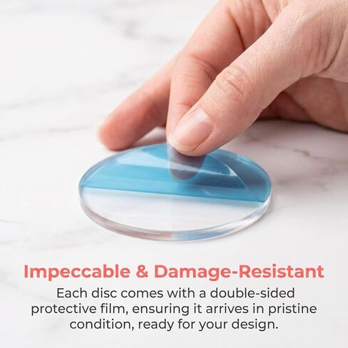 Acrylic Circle Blanks Clear Round Acrylic 30 Pack 2 Inch Clear Acrylic Round Blanks Circle Discs Transparent Coasters Ornaments Miniature Bases for DIY Crafts Painting Badge Reels Cake Disks in Kuwait