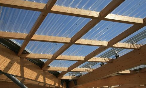 Clear Curved Polycarbonate Roofing Panels 21" W x 72" L, Set of 10, Corrugated Rainproof Roof Sheets for Deck, Patio, Carport & Under-Deck Coverage in Kuwait
