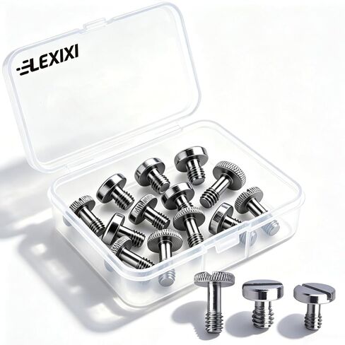 15 Pack 1/4"-20 Camera Screws Kit, 3 Sizes Stainless Steel Tripod Screw Set with Storage Case, for Quick Release Plate, Tripod, Monopod Camera Mount Screw Replacement in Kuwait