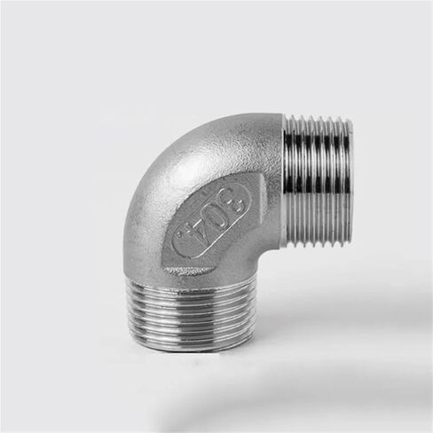 1/8 "1/4" 3/8 "1/2" 3/4 "1" ذكر الموضوع 304 الفولاذ المقاوم للصدأ 90 درجة الكوع وصلة أنابيب موصل المقرنة (1I2 BSP - 1I2 BSP) المناسب in Kuwait