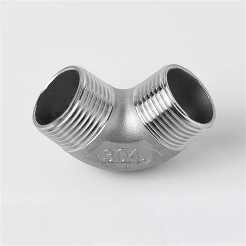1/8 "1/4" 3/8 "1/2" 3/4 "1" ذكر الموضوع 304 الفولاذ المقاوم للصدأ 90 درجة الكوع وصلة أنابيب موصل المقرنة (1I2 BSP - 1I2 BSP) المناسب in Kuwait