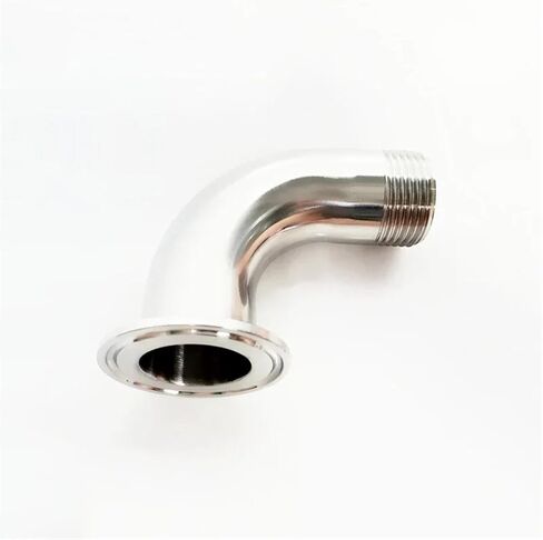 3/8 "1/2" 3/4 "1" 1.2 "1.5" 2 "ذكر الموضوع 304 الفولاذ المقاوم للصدأ الطويق الكوع وصلة أنابيب صالح ثلاثي المشبك (2") المناسب in Kuwait