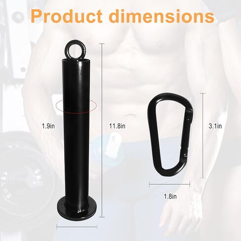 Loading Pin for Weight Plates, 2 Inch Olympic Weight Plate Compatible Weight Loading Pin with Carabiner for Cable Pulley LAT Pulldown System in Saudi Arabia
