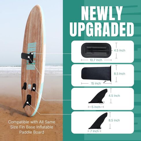 Niphean Paddle Board Fin 4 "/9"/15" استبدال - حامل أكواب لوح مجداف سهل الانزلاق in Kuwait