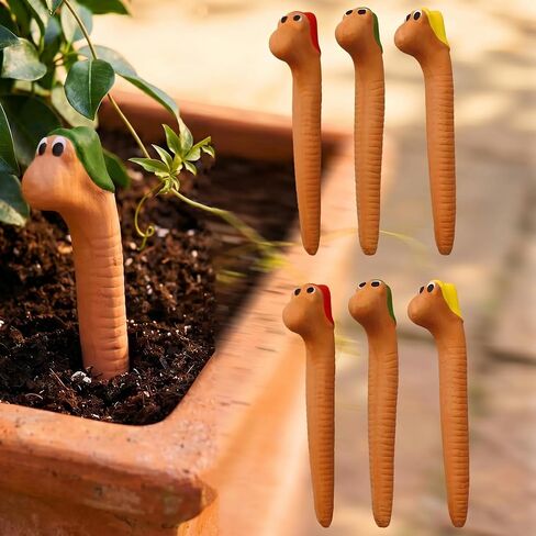 6 Inch Ceramic Moisture Meter Set of 6 Cute Worms Plant Water Meter Moisture Meter for Plants in Kuwait