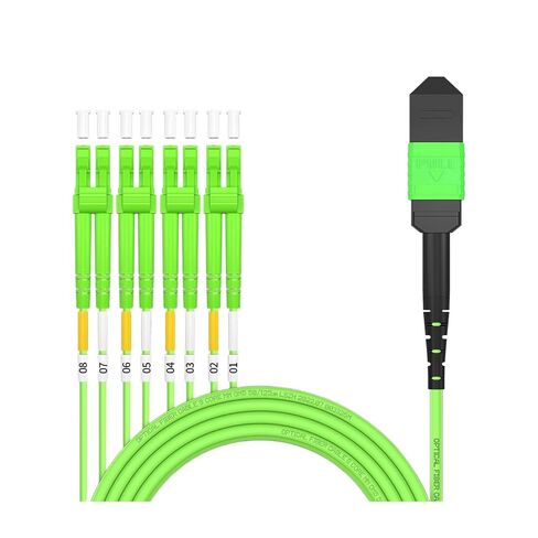 MPO Jumper إلى MPO/LC OM3/OM4/OM5 8/12-core multimode Fiber (MPO-LC-OM5-12Core; 30M) in Kuwait
