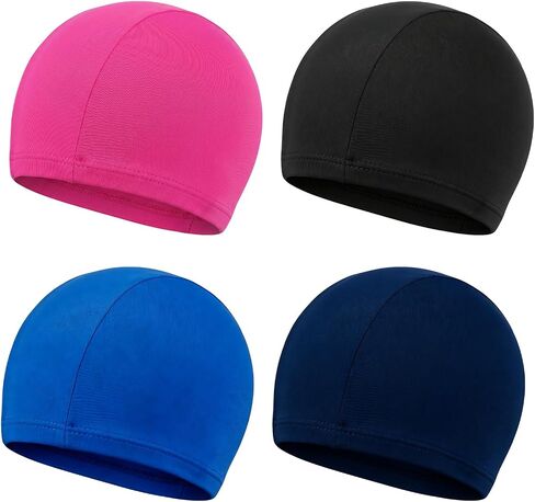 Elastic Swim Caps for Man Women Pure Color Swimming Pool Cap Bathing Caps in Kuwait