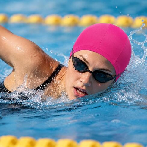 Elastic Swim Caps for Man Women Pure Color Swimming Pool Cap Bathing Caps in Kuwait