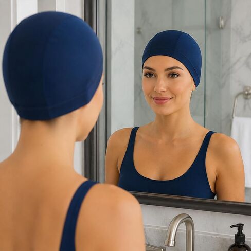 Elastic Swim Caps for Man Women Pure Color Swimming Pool Cap Bathing Caps in Kuwait