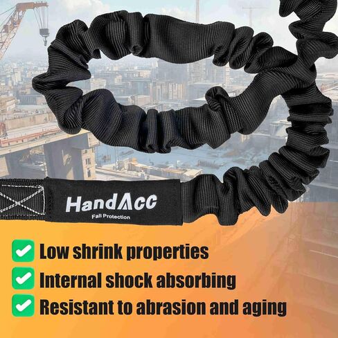 Fall Protection Safety Belt With Shock Absorbing Lanyard, Full Body Construction Protection Fall Arrest ANSI Compliant in Kuwait