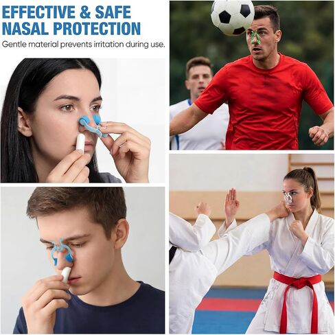 Hoteam 130 Pcs Nose Bleed Stoppers Include 30 Stop Nosebleeds Epistaxis Clips and 100 Nose Bleed Stopper Plugs for Accidental Emergency Condition in Kuwait