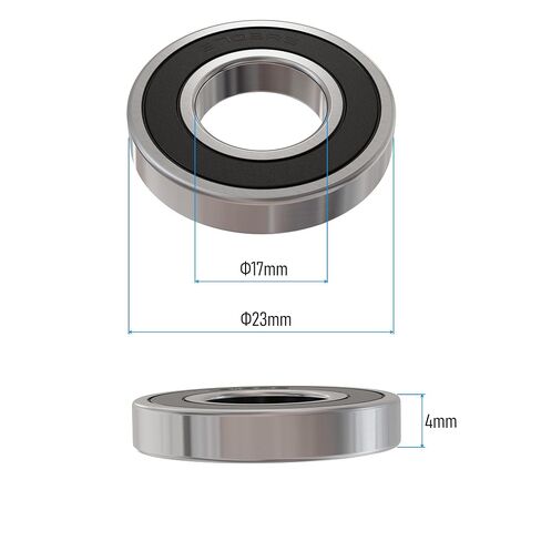 6703-2RS 2 PCS Deep Groove Ball Bearing 17×23×4mm Double Black Rubber Sealed Ball Bearing Chrome Steel P0 Z2 Bearing for Industrial Machine,Power Tools in Kuwait