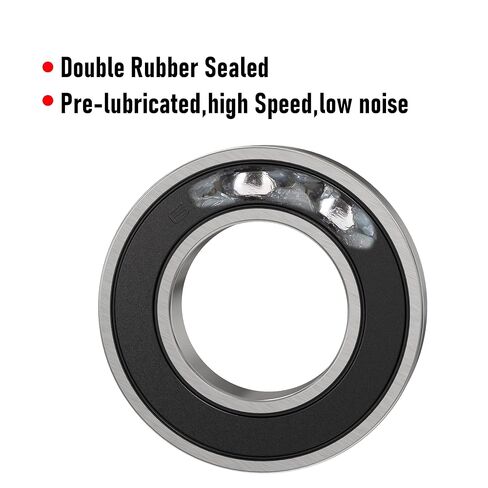 6703-2RS 2 PCS Deep Groove Ball Bearing 17×23×4mm Double Black Rubber Sealed Ball Bearing Chrome Steel P0 Z2 Bearing for Industrial Machine,Power Tools in Kuwait