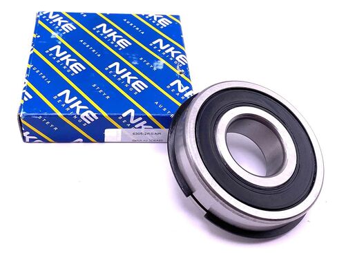 NKE 6305 2RS NR Ball Bearing, Rubber Sealed + Snap Ring 25x62x17 mm in Kuwait