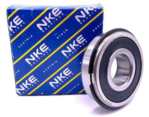 NKE 6305 2RS NR Ball Bearing, Rubber Sealed + Snap Ring 25x62x17 mm in Kuwait