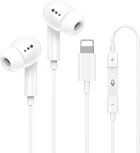 [Apple MFi Certified] USB C Headphones for iPhone 17 16 15 Pro Max,Wired Earbuds with Mic & Volume Control,Noise Cancelling Type C Earphones in-Ear for iPad Pro/Air,Galaxy S25 26 Ultra,Pixel 9,MacBook in Kuwait