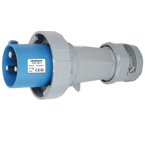 IEC60309 Waterproof Industrial Connector Plug 3Pin 63A 220V-250V 2P+E IP67 in Kuwait