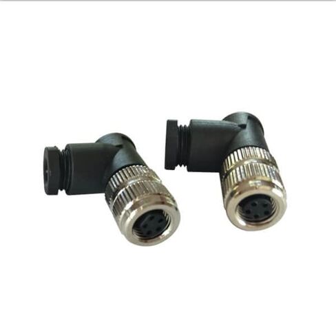 10 pcs M8 5Pin Right Angle Cable Plug Waterproof Plastic B Coding Assemble Type Female in Kuwait