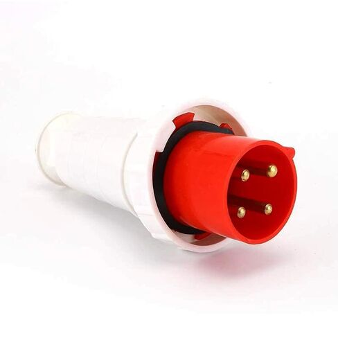 Waterproof White Industrial Connector Plug 4Pin 125A 380V-415V 3P+E IP67 in Kuwait