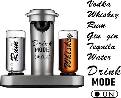 Fantastic Labels for Bartesian alcohol bottles, Stickers for Cocktail drink maker Machine Glass Spirit Bottle, home bar Accessories, Drink Mode On,Vodka, Rum, Gin, Whiskey, Tequila,Water (2Sets) in Kuwait