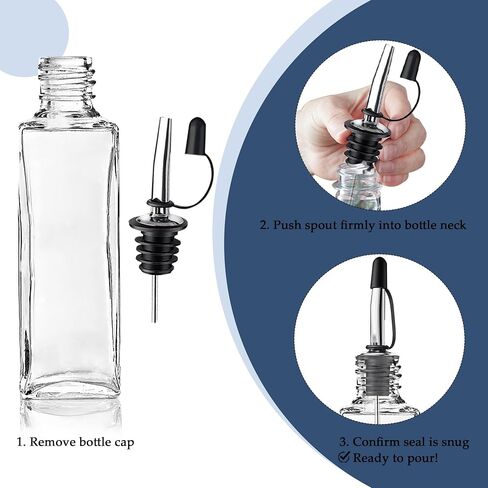 12 Pack Leak-Proof Dust Cap Wine Pourers,Stainless Steel Bottle Pourers for Alcohol, Olive Oil & Syrups- Fast, Controlled Pouring,Bar & Home Kitchen Accessories in Kuwait
