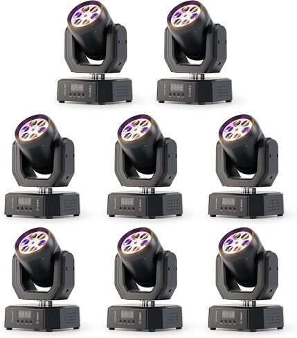 Mini Moving Head Light,30W Compact Led DJ Stage Lights with Bee-Eyes/Dot Beam/Halo Effects,Remote Control Sound Active & DMX512 Control for Wedding DJ Party Stage Lighting Disco Club in Kuwait