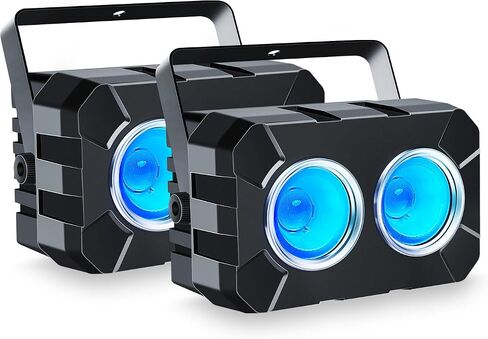 Telbum LED Stage Lights 2 Pack - 120W RGBW 4in1 Stage Wash Light، COB Par Light - التحكم DMX - مصابيح الصوت المنشط لأحداث الزفاف والحفلات الموسيقية والكنيسة ومسرح النادي وبار الحفلات in Kuwait