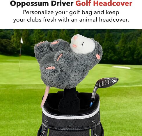 Daphne's Headcovers Oppossum Driver Headcover | Funny Golf Club Covers | Golf Head Covers for Drivers | Stylish Golf Club Head Covers | Golf Driver Covers | Men’s & Women’s Driver Headcover in Kuwait