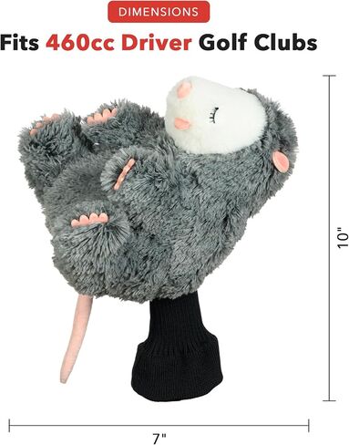 Daphne's Headcovers Oppossum Driver Headcover | Funny Golf Club Covers | Golf Head Covers for Drivers | Stylish Golf Club Head Covers | Golf Driver Covers | Men’s & Women’s Driver Headcover in Kuwait