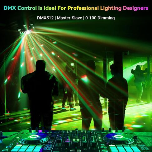 ضوء DJ برأس متحرك 150 وات 6 أذرع مع جهاز تحكم عن بعد لإضاءة الحفلات | DMX-512 والصوت المنشط، ضوء الديسكو، تأثير النجوم، ستروب، حلقة RGB، تبريد ممتاز، إعداد سهل للمسرح، الأحداث، البار in Kuwait