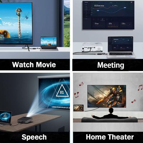 محول AKWOR USB إلى HDMI، محول صوت فيديو USB 3.0 إلى HDMI 1080P لتوصيل الكمبيوتر، كمبيوتر محمول للشاشة/HDTV/جهاز العرض، يدعم أنظمة Windows in Kuwait