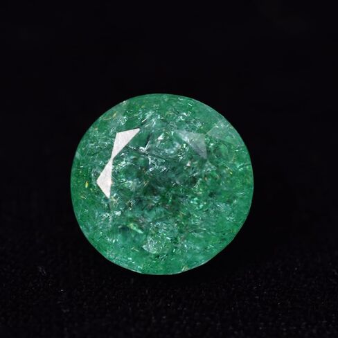 20.55 Ct Natural Certified Round Cut Genuine Green Emerald Gemstone in Kuwait