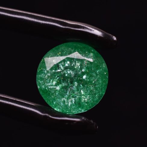 20.55 Ct Natural Certified Round Cut Genuine Green Emerald Gemstone in Kuwait