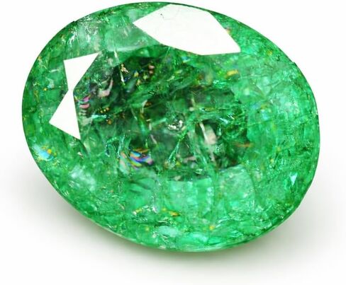 Colombian Green Emerald Oval Cut 33.05 Ct Natural Certified Gemstone in Kuwait