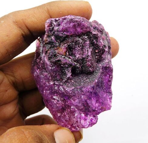 Natural Loose Gemstone Purple Sapphire 156 Ct Rough CERTIFIED Uncut Raw in Kuwait