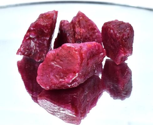Raw Rough Uncut Natural Red Ruby 98.6 Ct Lot Loose Gemstone CERTIFIED in Kuwait