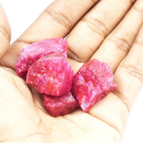 Raw Rough Uncut Natural Red Ruby 98.6 Ct Lot Loose Gemstone CERTIFIED in Kuwait