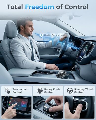 محول CarPlay لاسلكي 3 في 1 مطور لعام 2026، ومروحة تبريد محسّنة، ومشغل فيديو AI Magic Box لأجهزة Apple iPhone وAndroid، ومدمج Net-Flix YouTube Tiktok مع بطاقة WiFi USB TF بسرعة 5.8 جيجا هرتز لسيارة OEM CarPlay in Kuwait