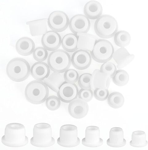 30pcs Salt and Pepper Stoppers Plugs, 6 Sizes Silicone Wear-Resistant Bottle Stoppers for Salt & Pepper Shakers Airtight Seal Reusable & Soft Kitchen Replacement Plugs in Kuwait