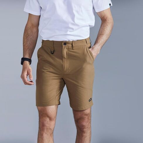 GILL Men's Excursion Fishing Shorts - Lightweight, 2-Way Stretch, Quick Dry, Water & Stain Repellent, UPF 50+ UV Protection (Coffee, L) in Kuwait