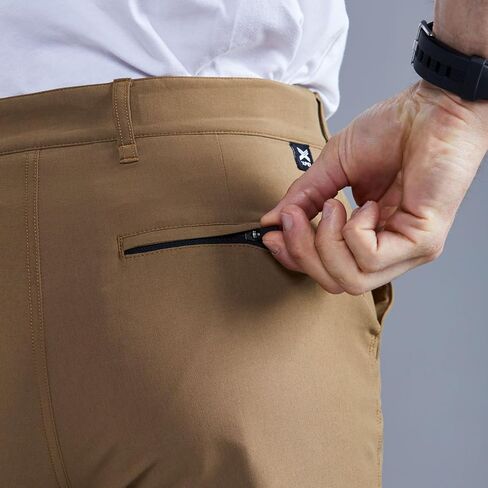 GILL Men's Excursion Fishing Shorts - Lightweight, 2-Way Stretch, Quick Dry, Water & Stain Repellent, UPF 50+ UV Protection (Coffee, L) in Kuwait