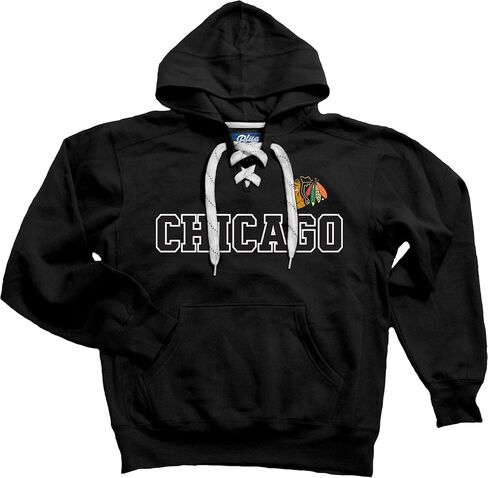 Blue 84 NHL unisex-adult Nhl Officially Licensed Lace Up Hockey Hooded Sweatshirt in Kuwait